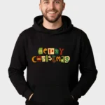 Playful Merry Christmas Lettering- Hoodie