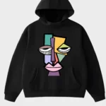 Modern Abstract Geometric Face Graphic Hoodie