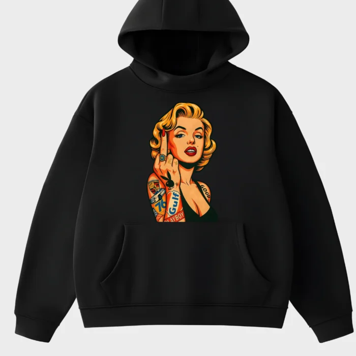 Rebel Icon Tattooed Blonde Graphic Hoodie