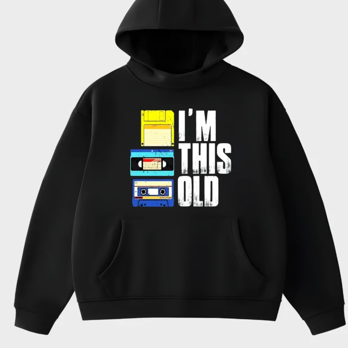 I am This Old Retro Tech Stack Graphic Hoodie