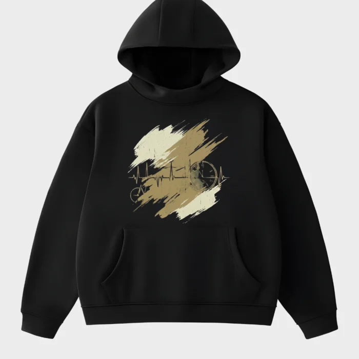Urdu Poetry Heartbeat Graphic Back-Print Hoodie