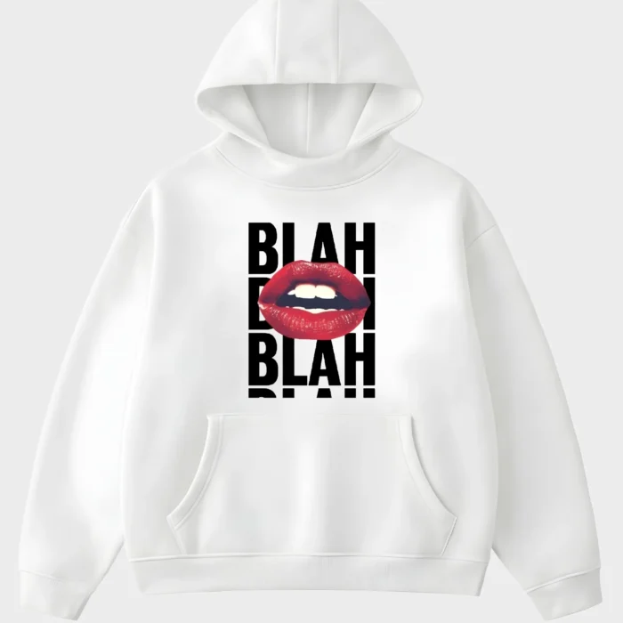 Blah Statement Graphic Hoodie