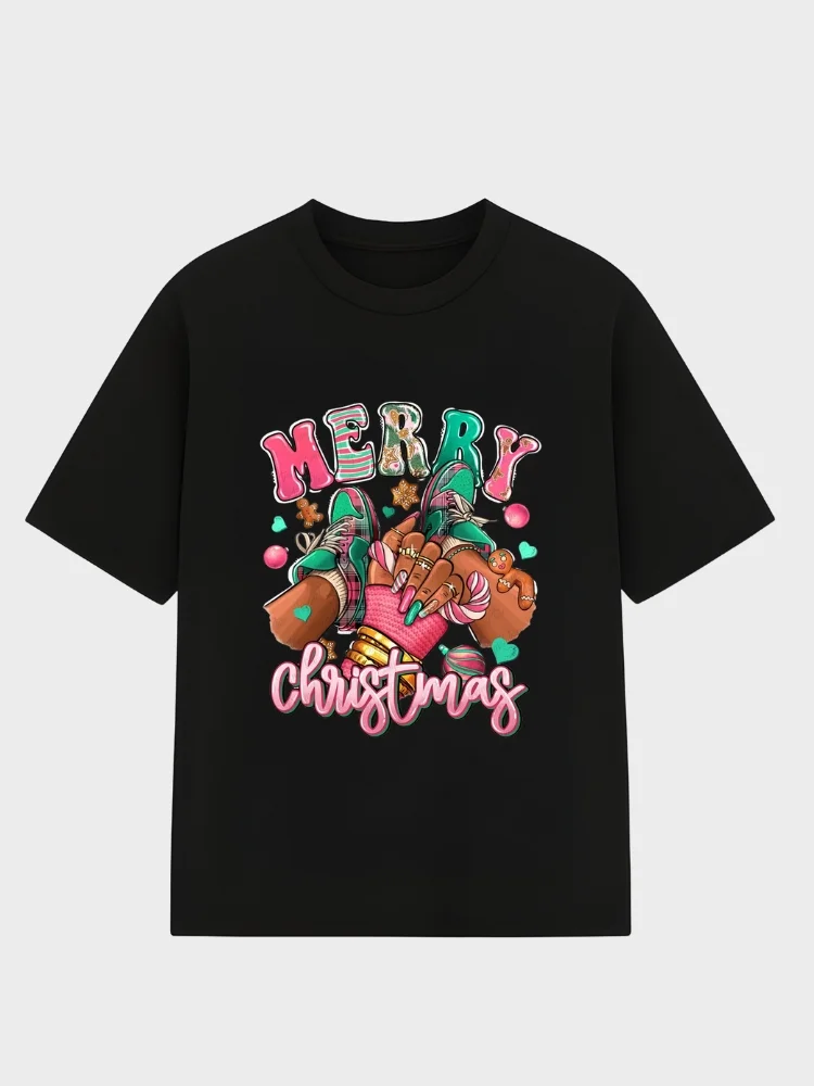 Merry Christmas Girls Design - T-Shirt