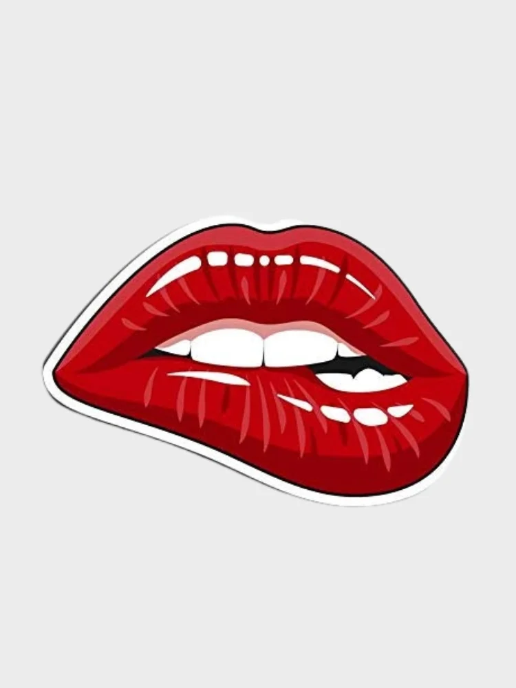 RED LIPS STICKER – BOLD POP ART STYLE