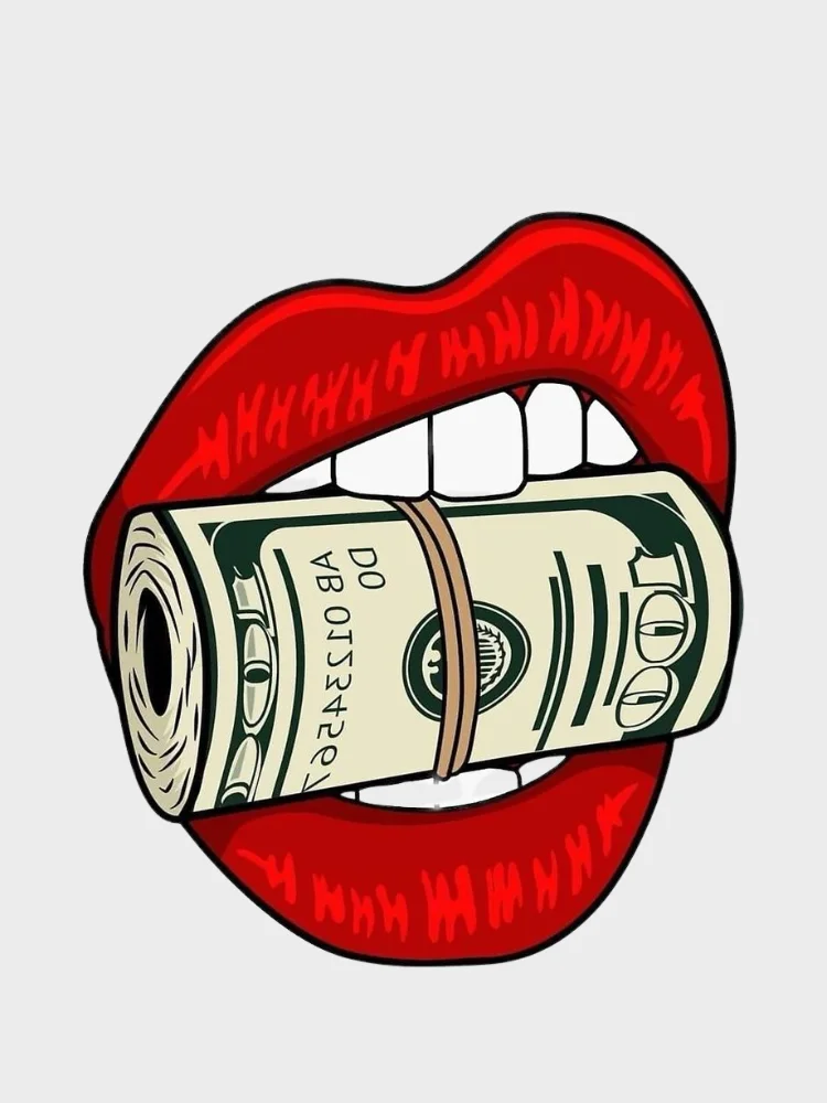 MONEY LIPS STICKER