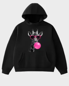 Neon Chill Sunglasses & Bubblegum Giraffe Graphic Hoodie