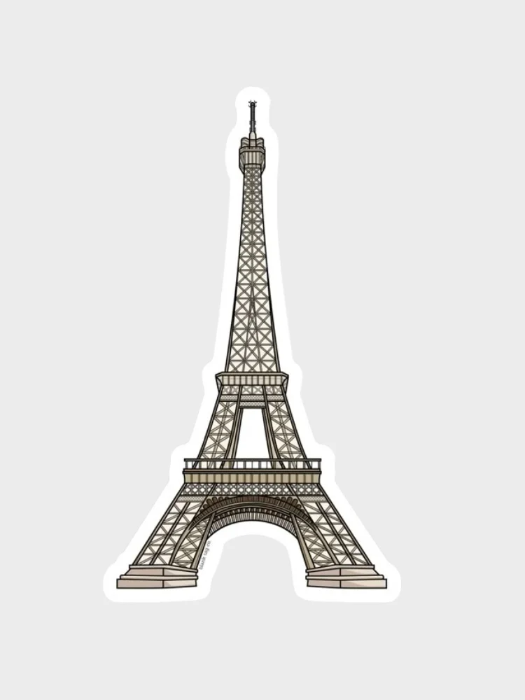 EIFFEL TOWER STICKER – CLASSIC PARIS LANDMARK ART