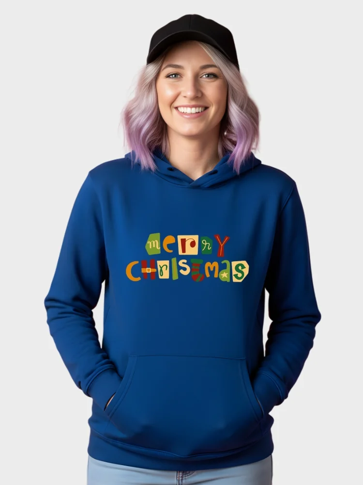 Playful Merry Christmas Lettering - Hoodie
