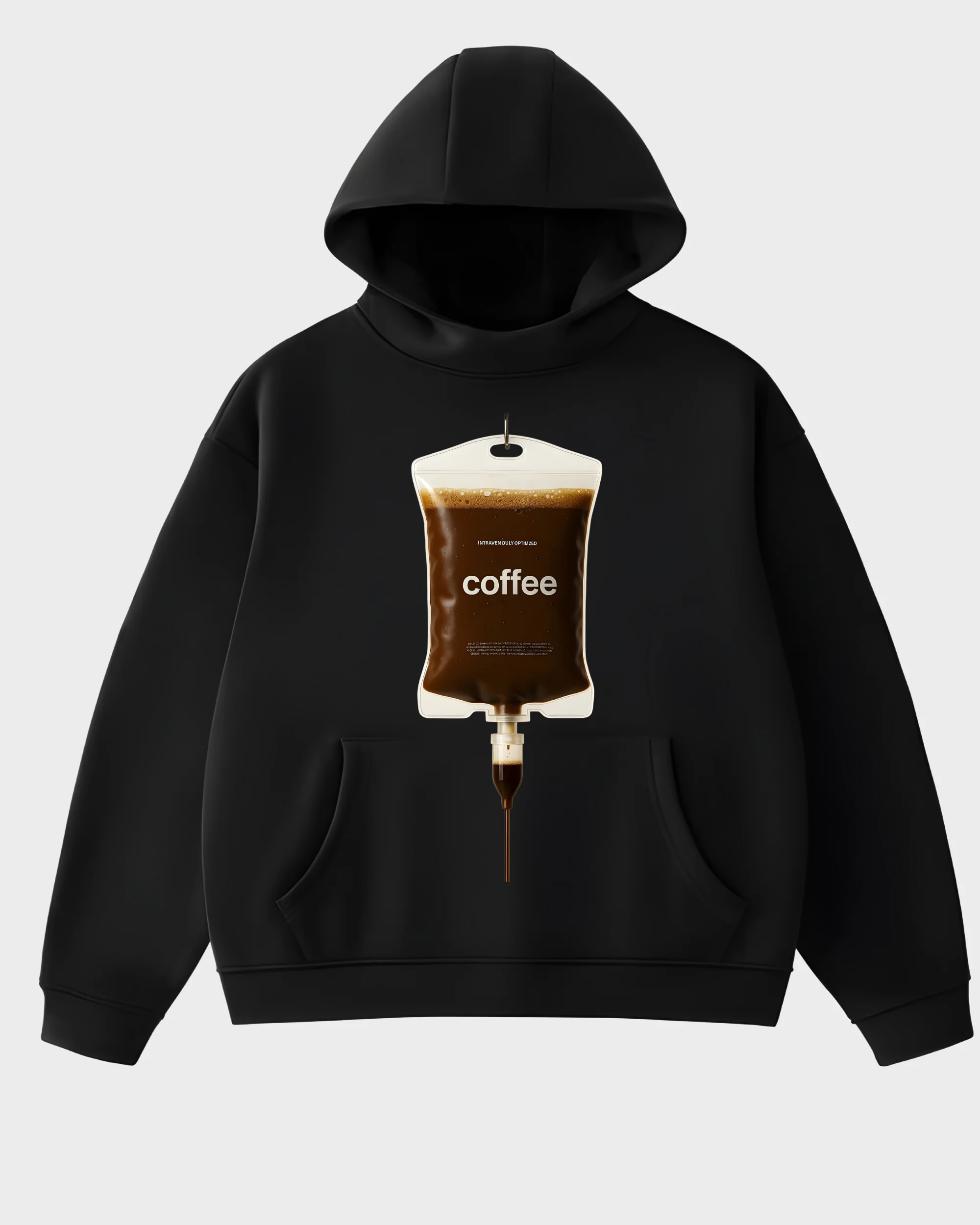 Caffeine Addict Coffee Drip Black Hoodie
