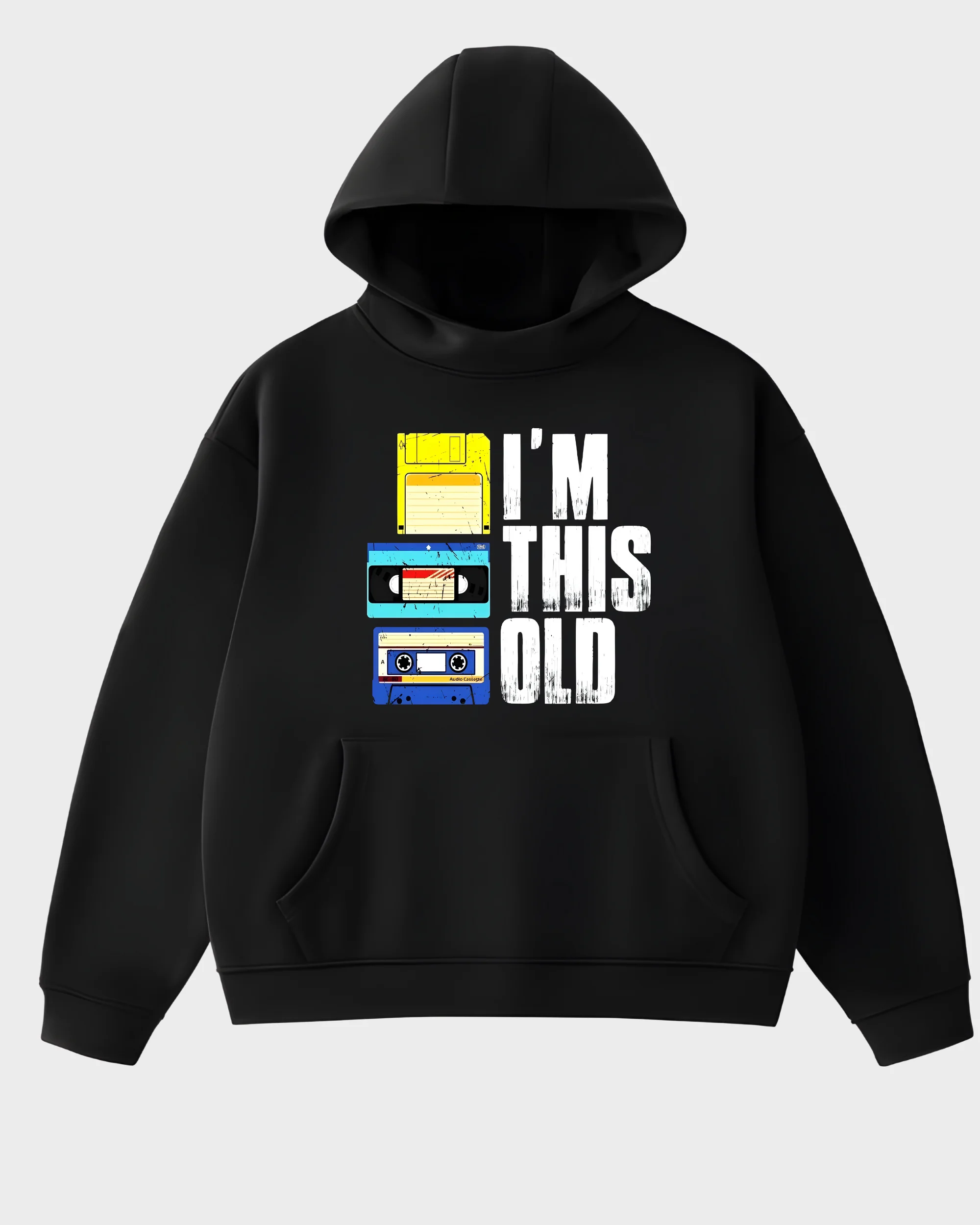 I am This Old Retro Tech Stack Graphic Hoodie