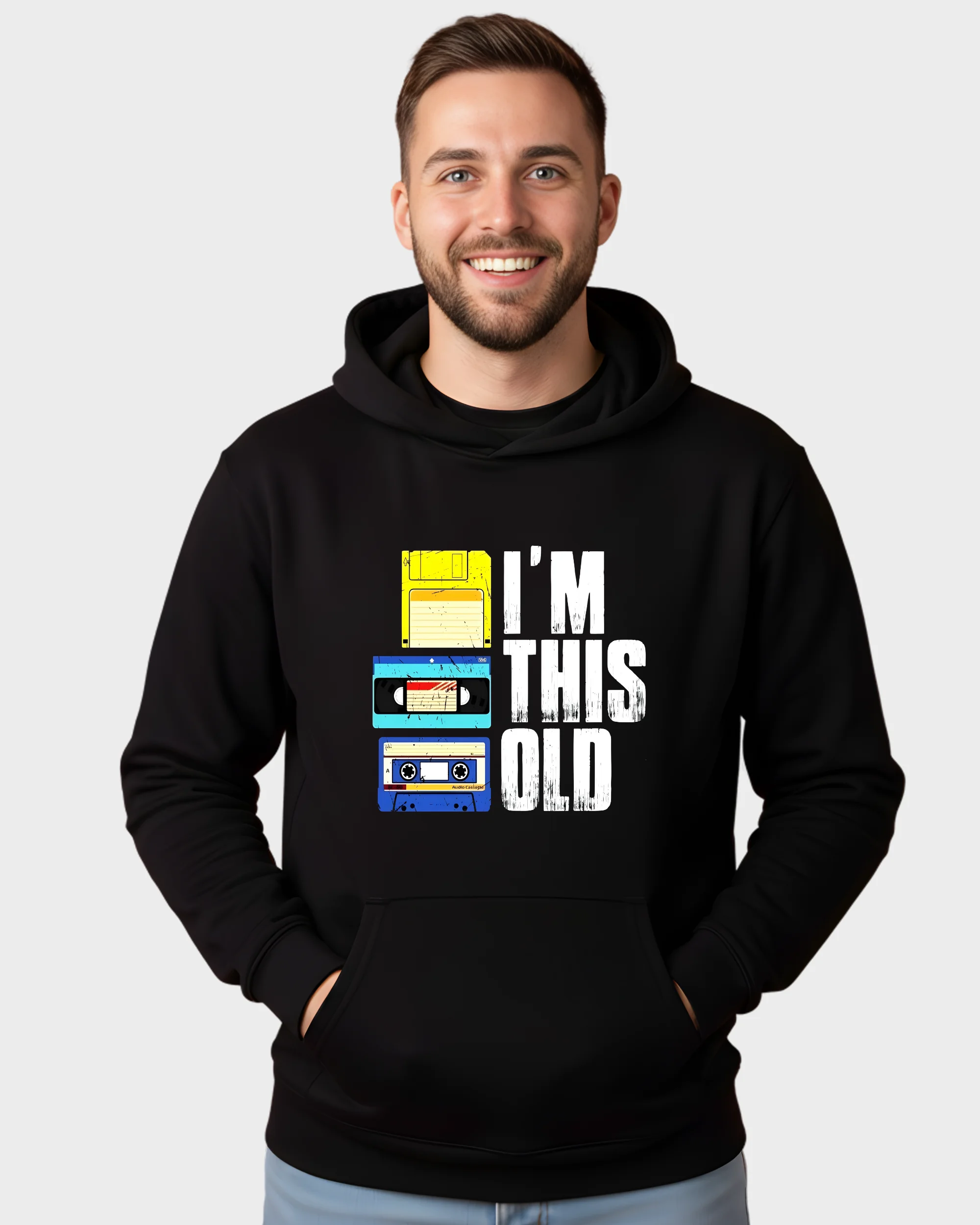 I am This Old Retro Tech Stack Graphic Hoodie - Image 2