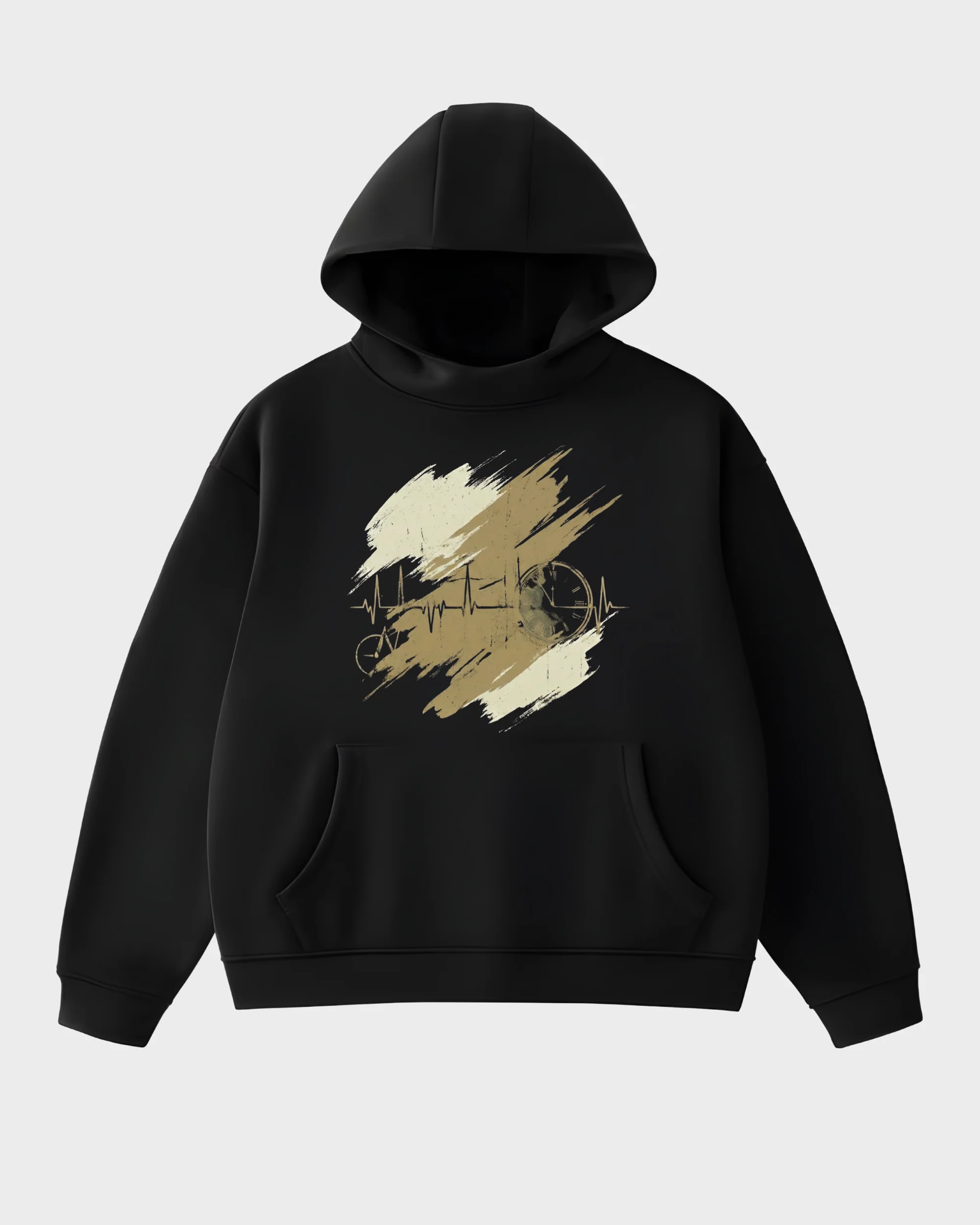 Urdu Poetry Heartbeat Graphic Back-Print Hoodie