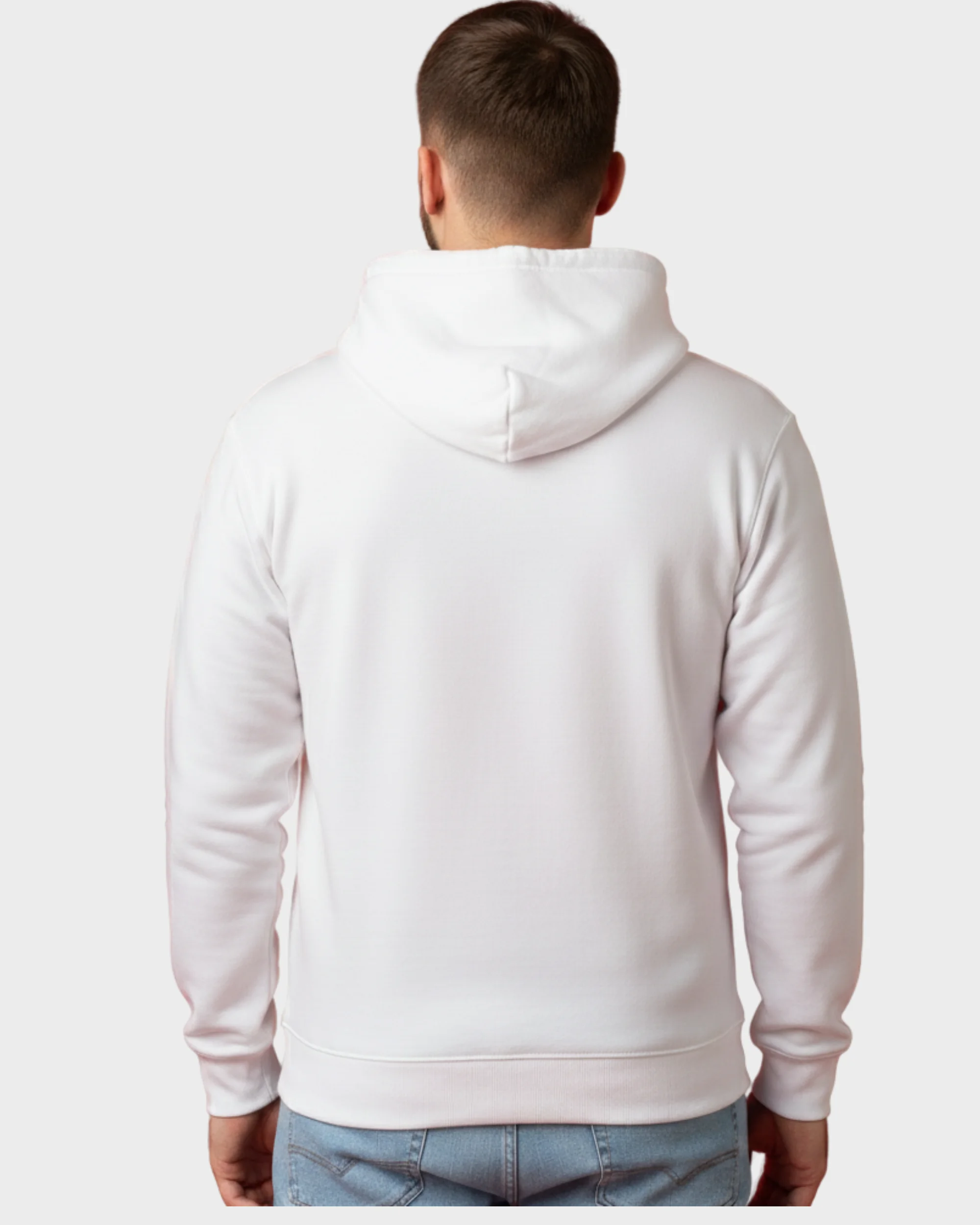 African Inspired Tribal Mask Abstract White Graphic Hoodie - Image 3