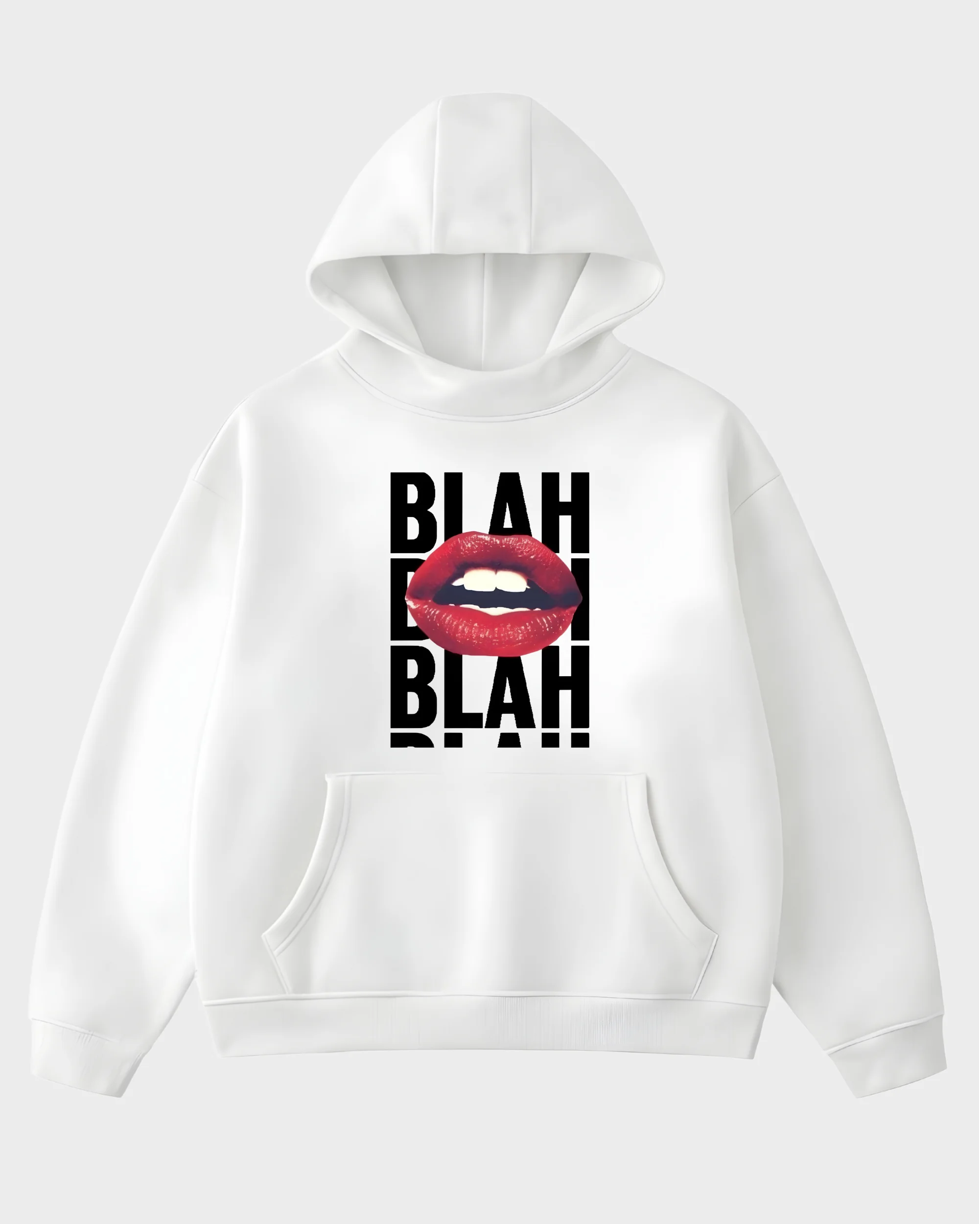 Blah Statement Graphic Hoodie