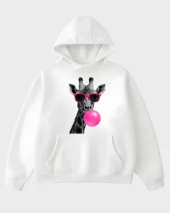 Neon Chill Sunglasses & Bubblegum Giraffe Graphic Hoodie